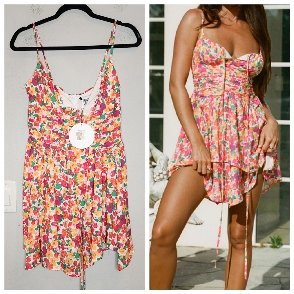 NWT Princess Polly Barrett Mini Dress Multi Floral women's size 6‎